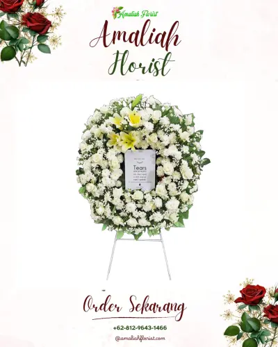 Krans Bunga Duka Cita di Wadungasri Sidoarjo